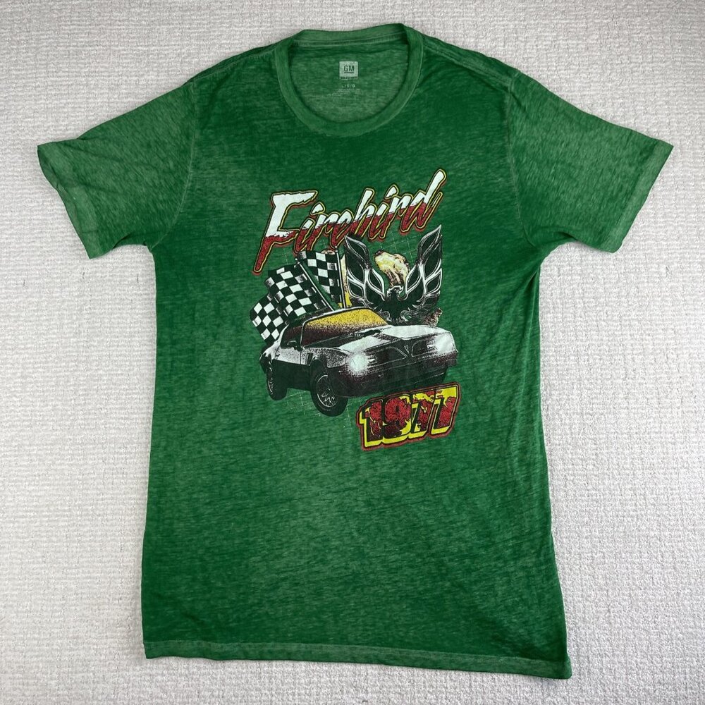 1977 Pontiac Firebird Green Printed GM T-Shirt Men’s Size L